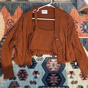 Callahan Lu Cardigan SET (burnt orange)